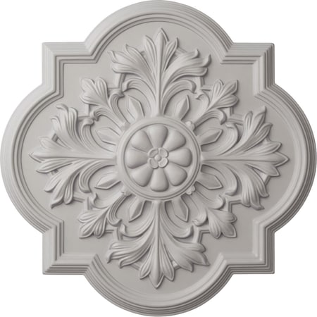 Ekena Millwork Bonetti Ceiling Medallion (Fits Canopies up to 5 1/8"), 20"OD x 1 3/4"P, Ultra Pure White CM20BOUWF